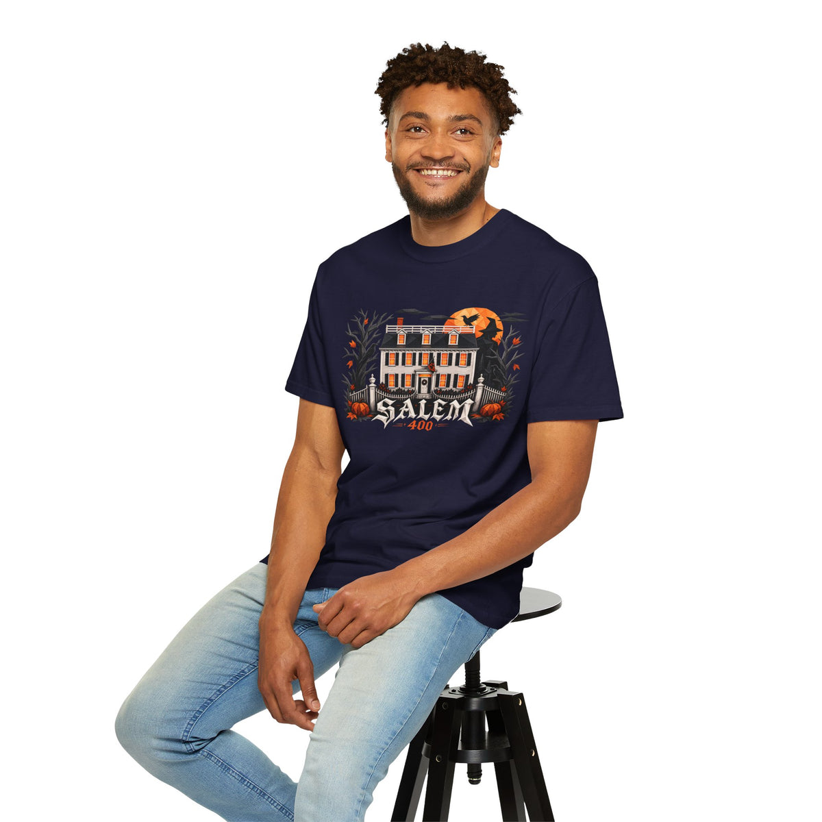 Salem 400 Ropes Mansion - Unisex Garment-Dyed T-shirt