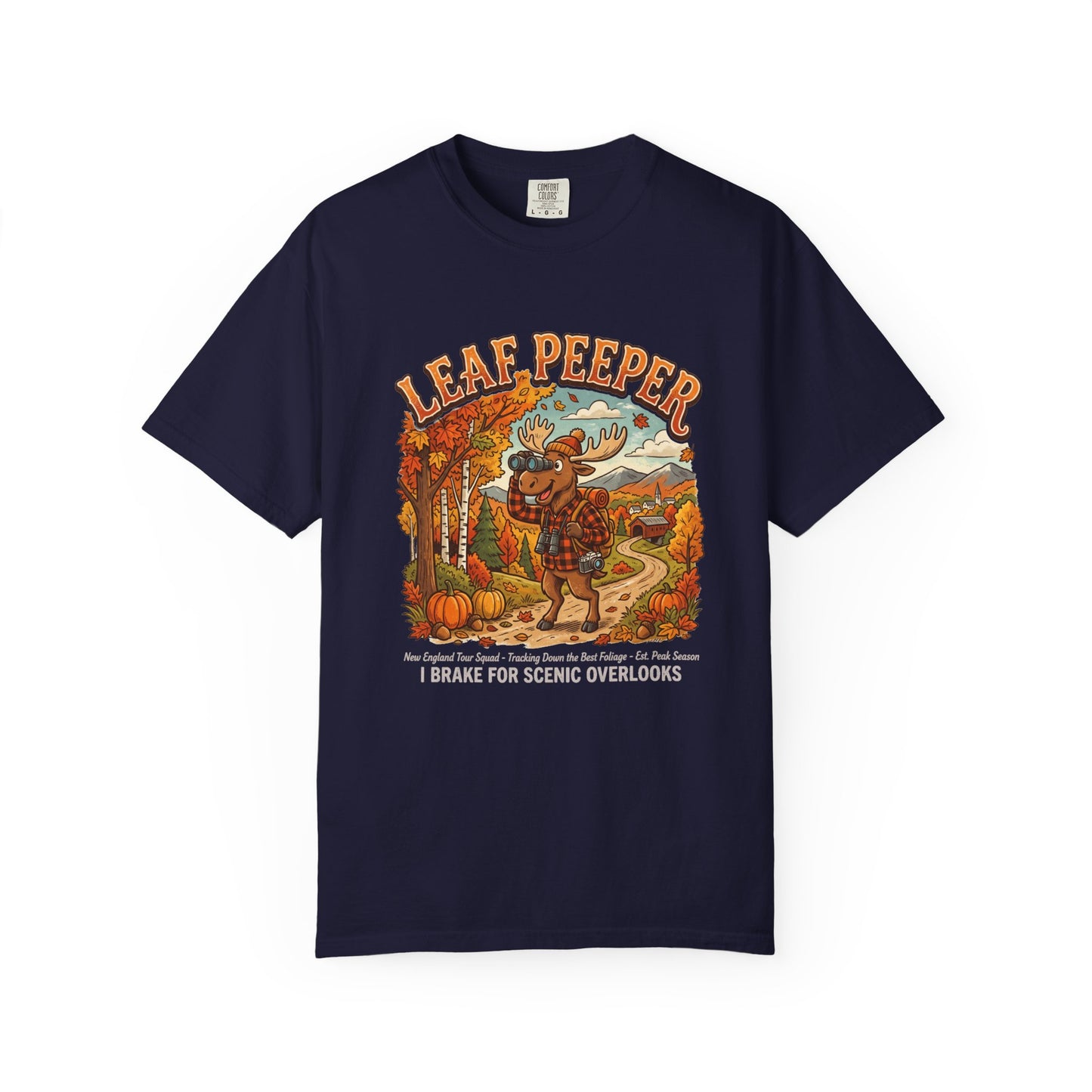 Moose Leaf Peeper - Unisex Garment-Dyed T-shirt