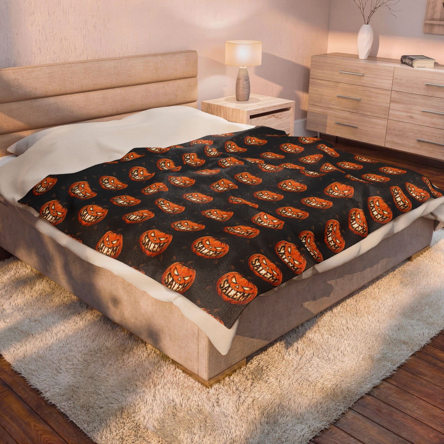 SALEM SMILE Velveteen Plush Blanket