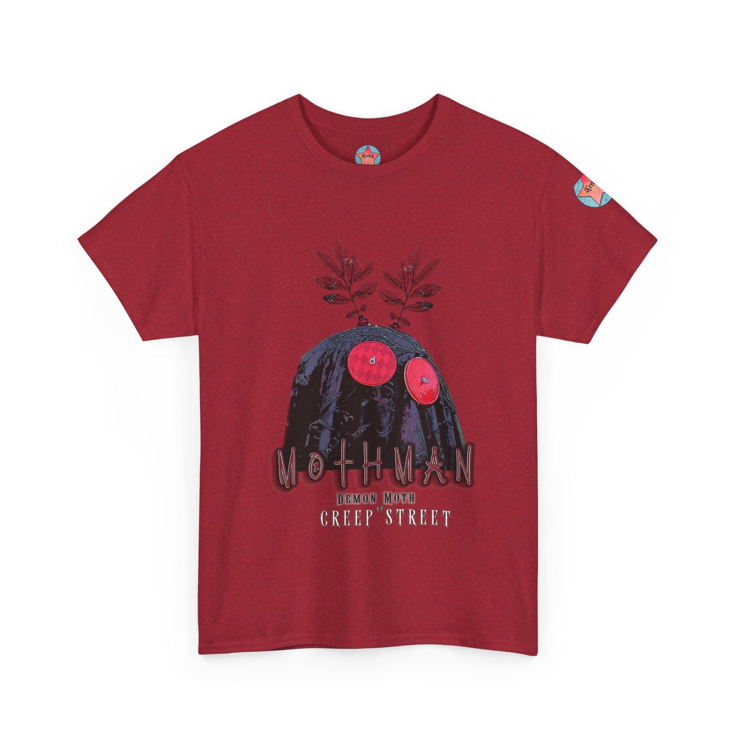 CHERRY RED MOTHMAN T SHIRT