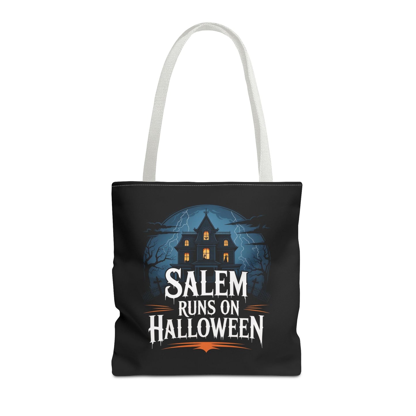 Salem Runs on Halloween Tote Bag (AOP)