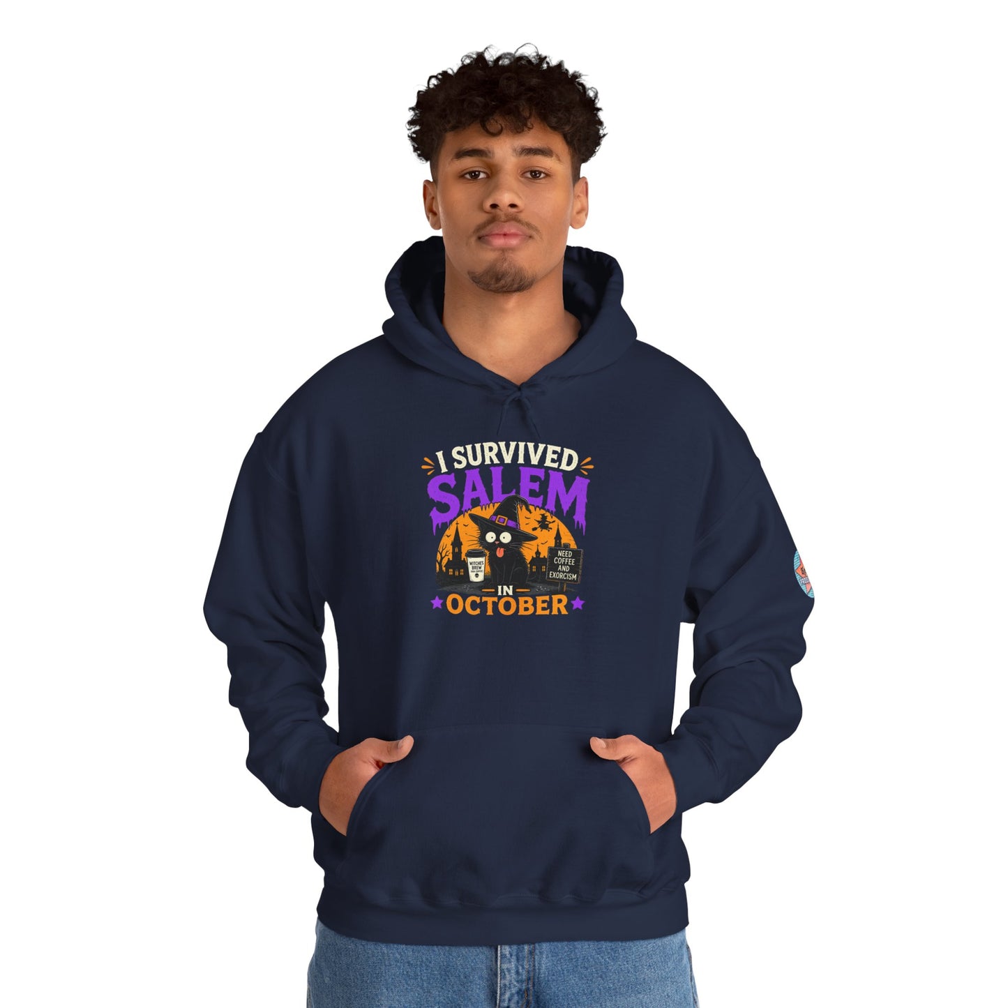 Survived Salem Cat - Unisex Heavy Blend™ Hooded Sweatshirt