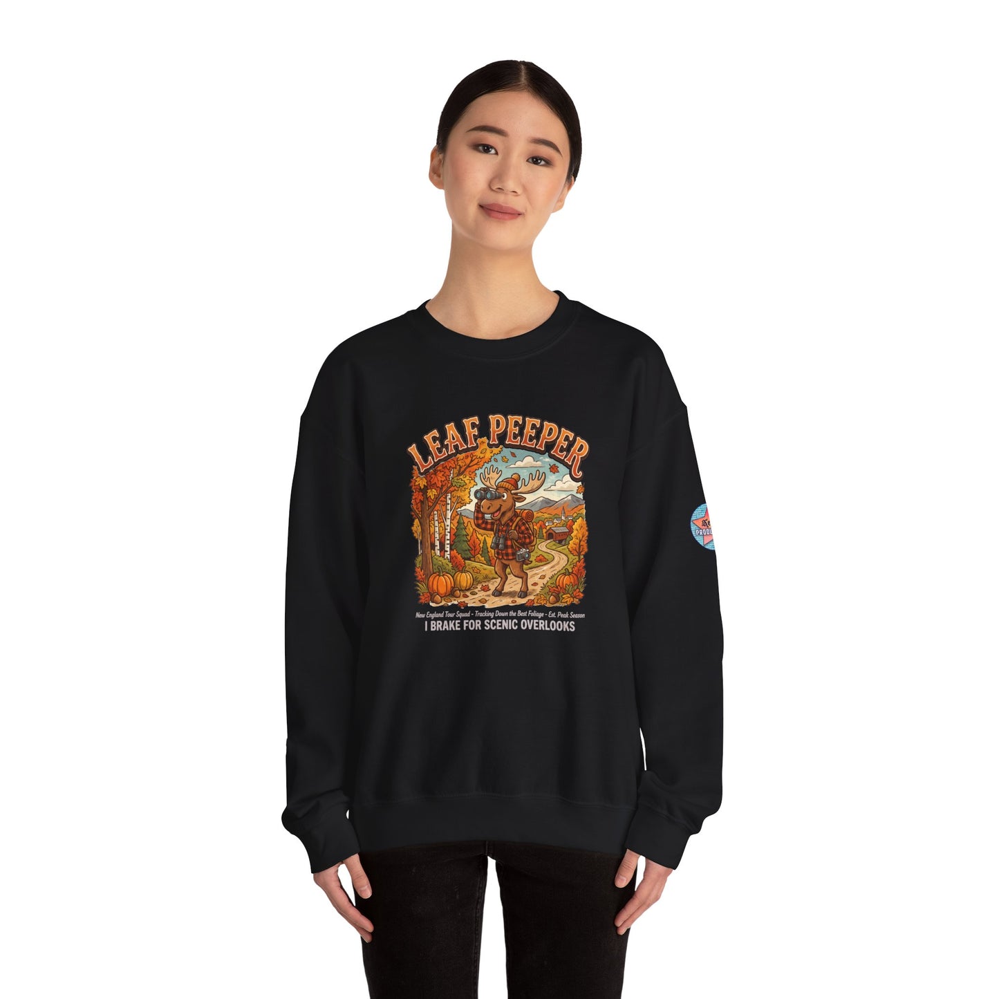 Leaf Peeper Moose - Unisex Heavy Blend™ Crewneck Sweatshirt