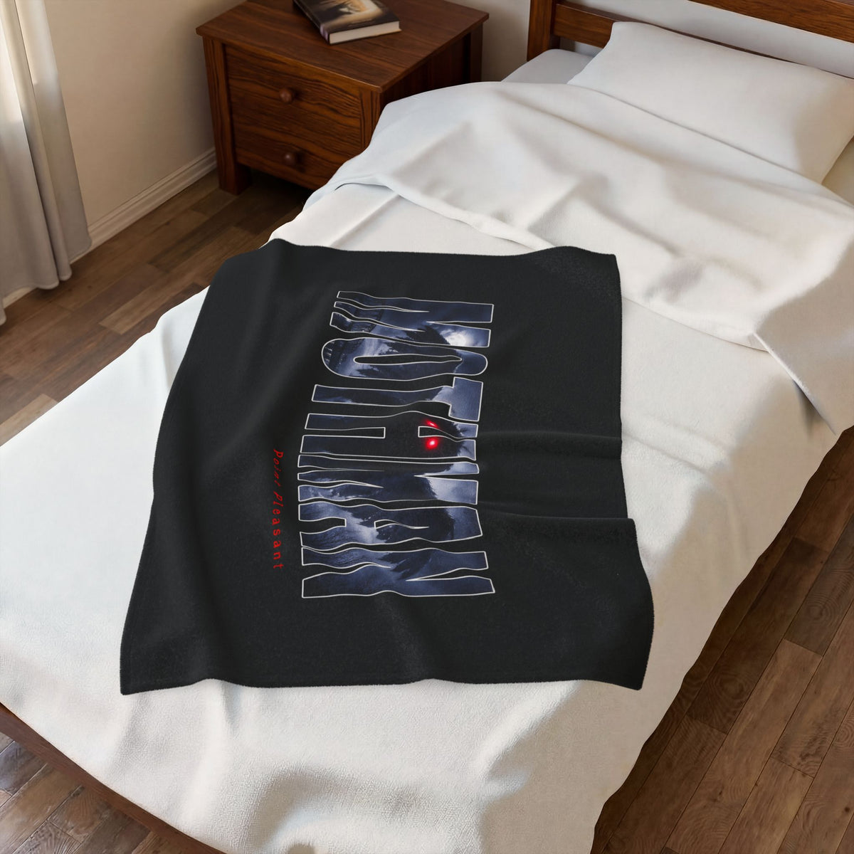 MOTHMAN LURKS Velveteen Plush Blanket