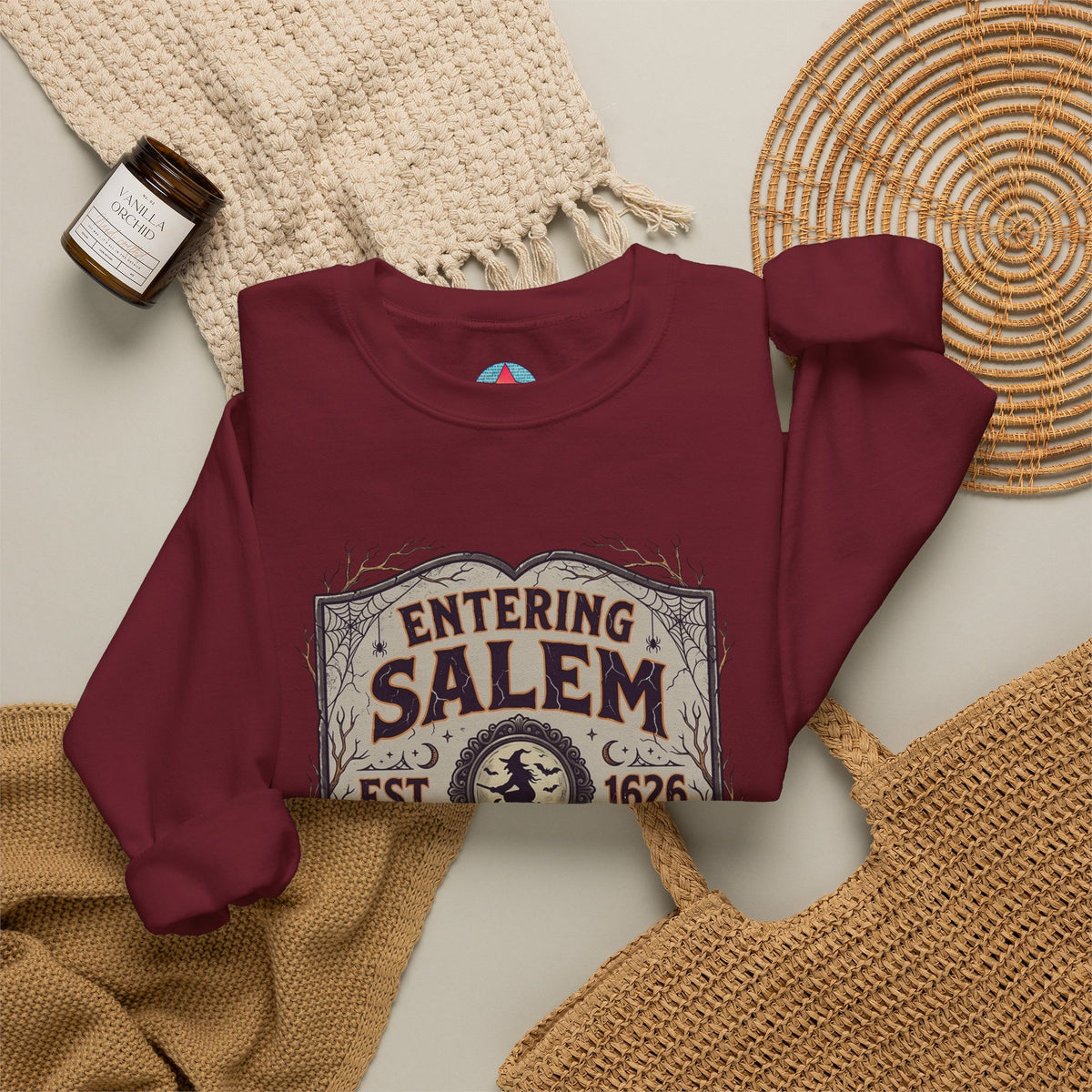 Spooky Entering Salem Unisex Heavy Blend™ Crewneck Sweatshirt