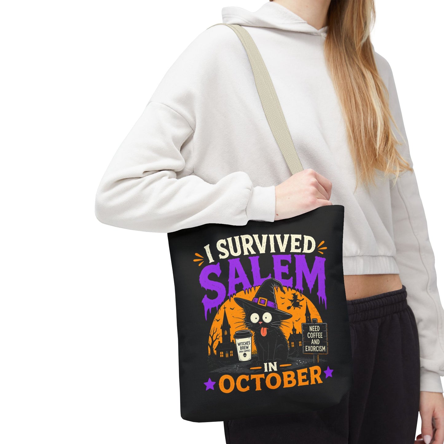 Survived Salem Cat - Tote Bag (AOP)