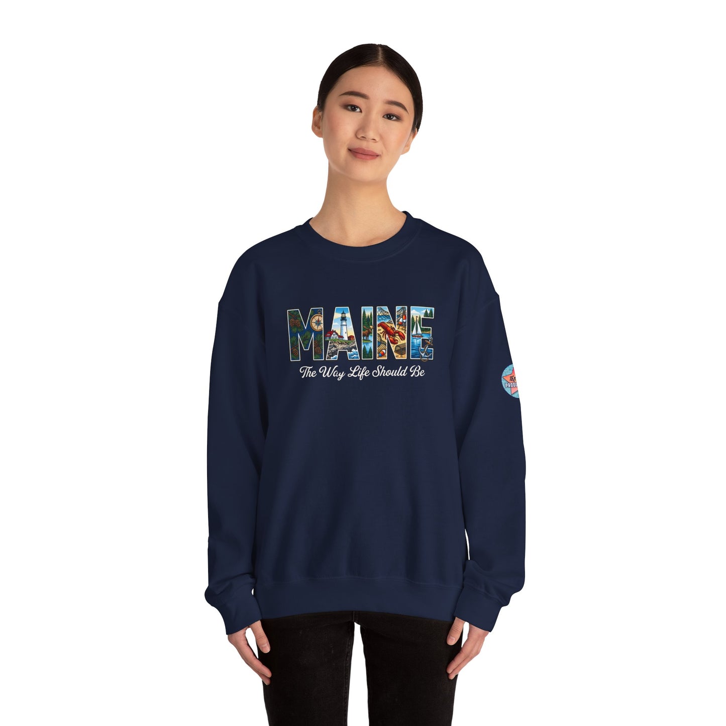MAINE: The Way Life Should Be - Unisex Heavy Blend™ Crewneck Sweatshirt