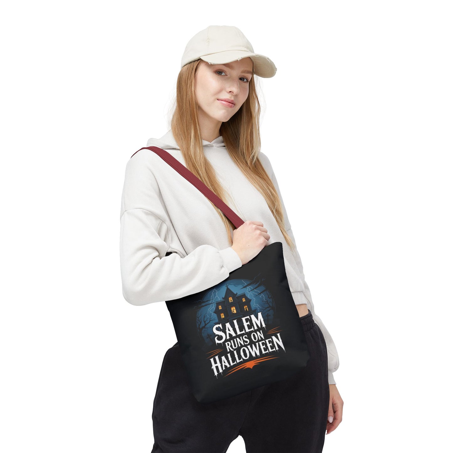 Salem Runs on Halloween Tote Bag (AOP)