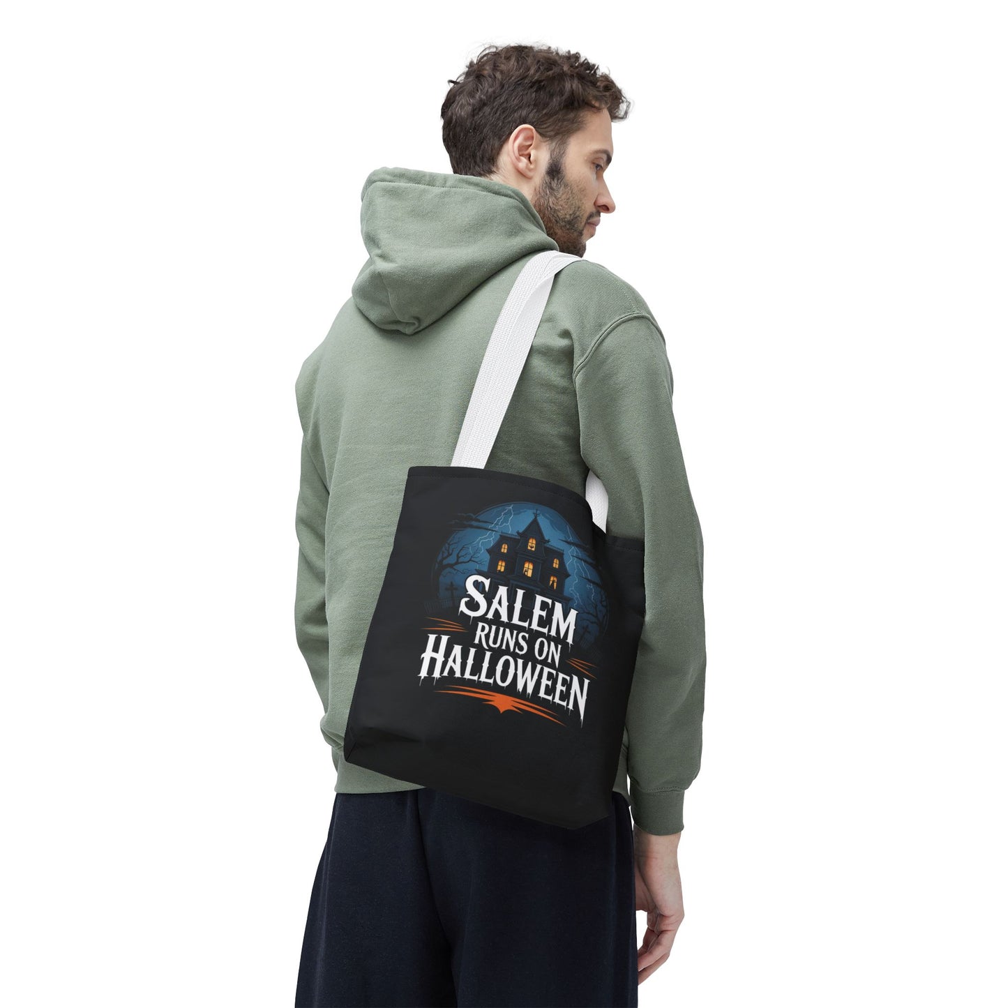 Salem Runs on Halloween Tote Bag (AOP)
