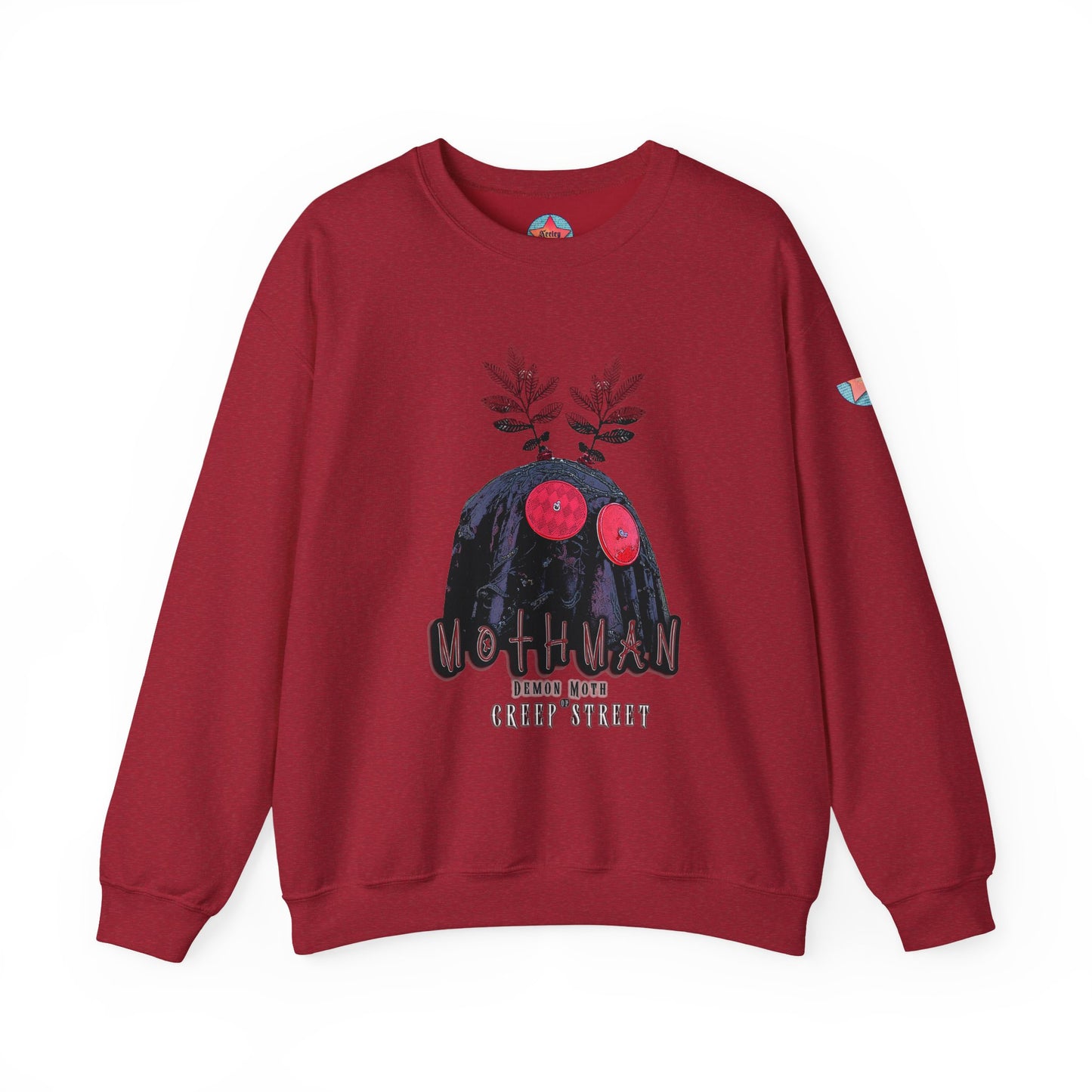 CHERRY RED MOTHMAN CREWNECK