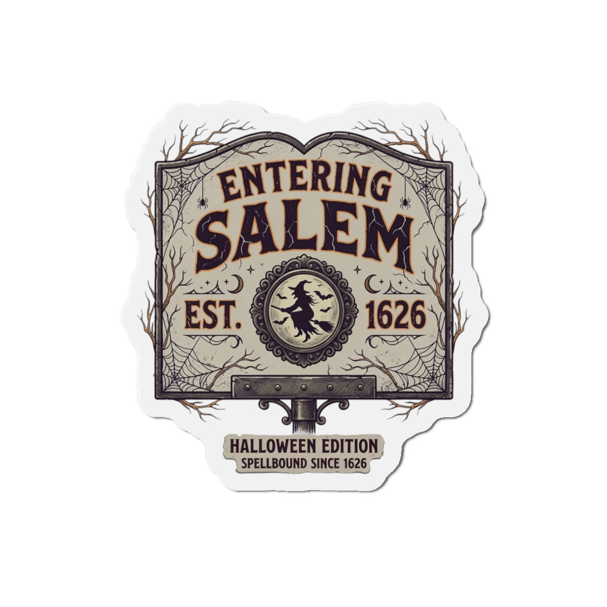 Spooky Entering Salem Die-Cut Magnets