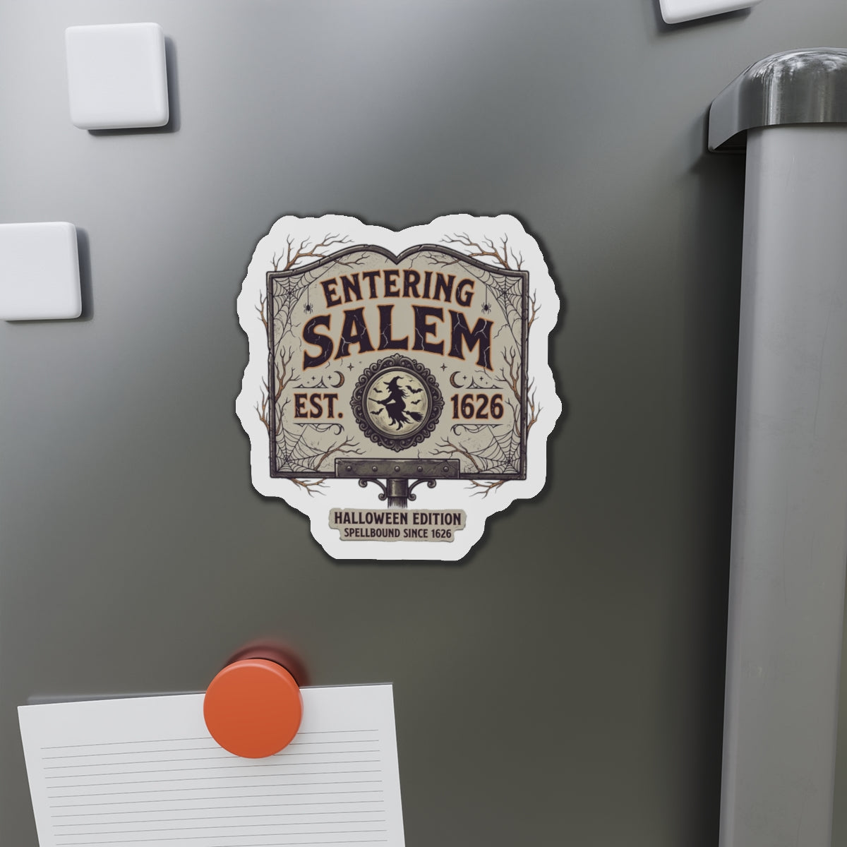 Spooky Entering Salem Die-Cut Magnets