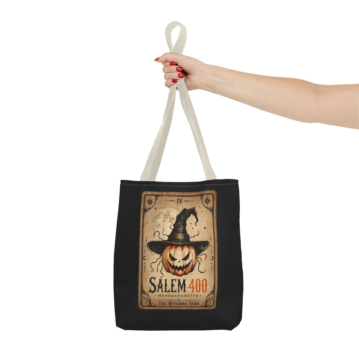 PUNKIN TAROT Tote Bag (AOP) – alternate view | SalemFootsteps