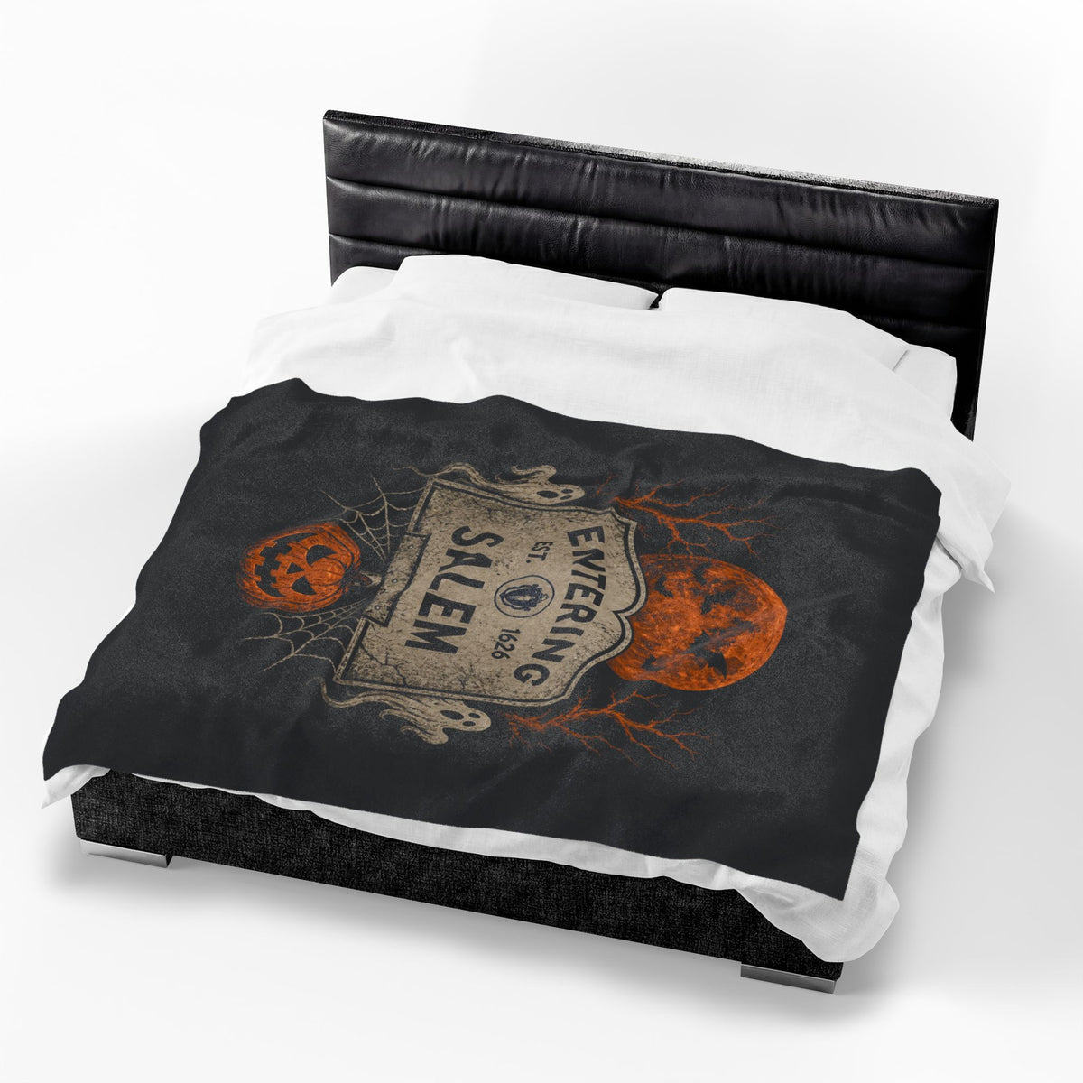 Halloween Entering Salem Velveteen Plush Blanket