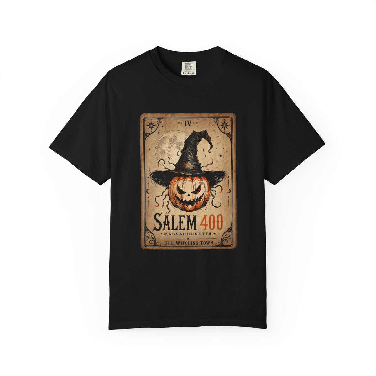 PUNKIN TAROT Unisex Garment-Dyed T-shirt – alternate view | SalemFootsteps