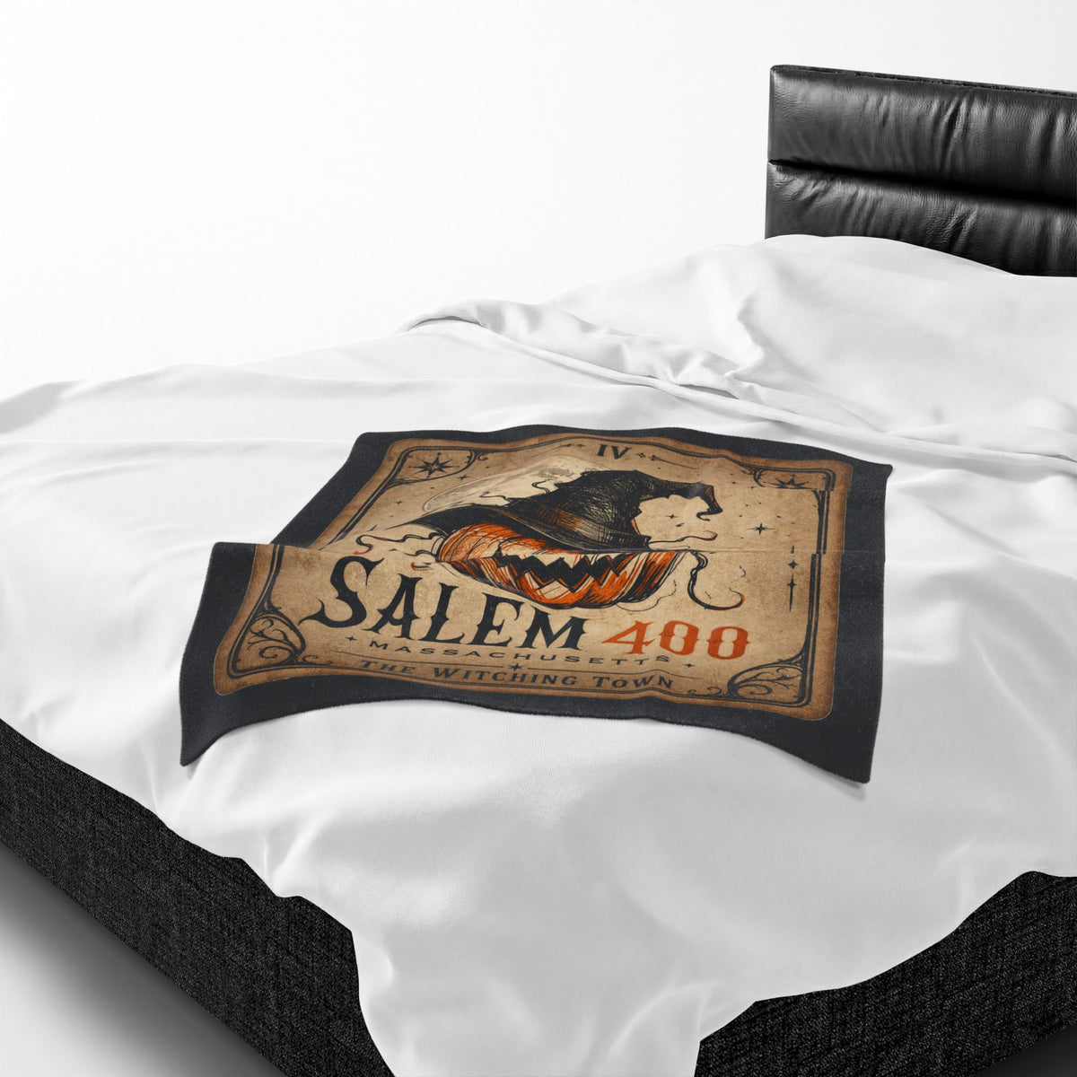 PUNKIN TAROT Velveteen Plush Blanket – alternate view | SalemFootsteps