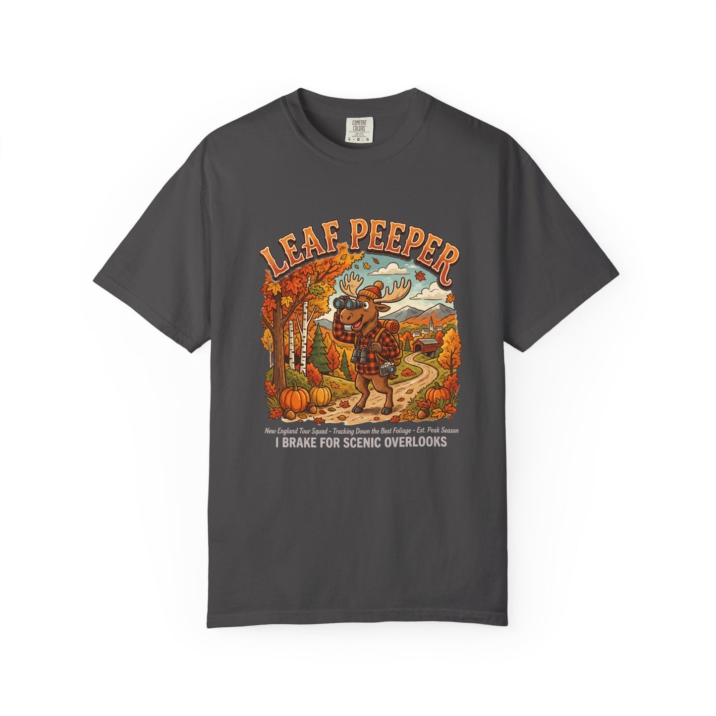 Moose Leaf Peeper - Unisex Garment-Dyed T-shirt