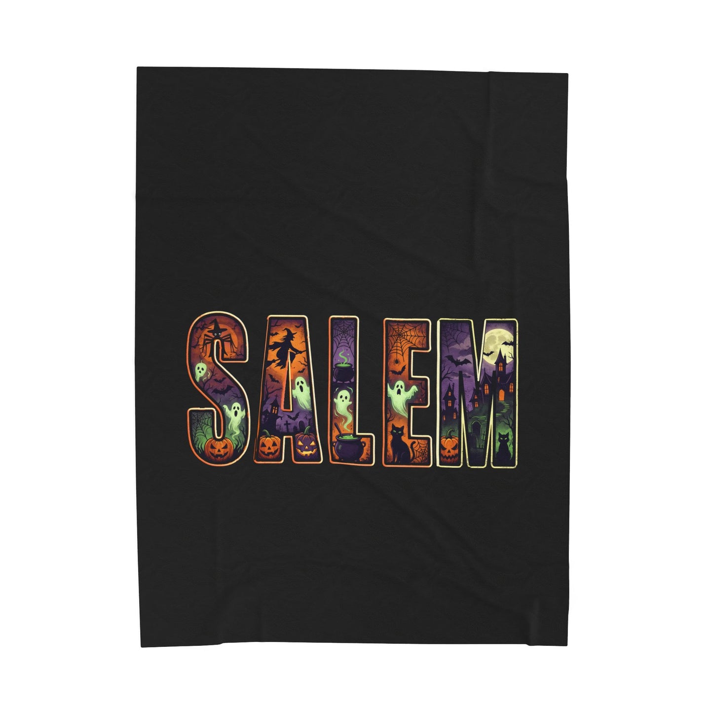 SALEM Spooky Velveteen Plush Blanket