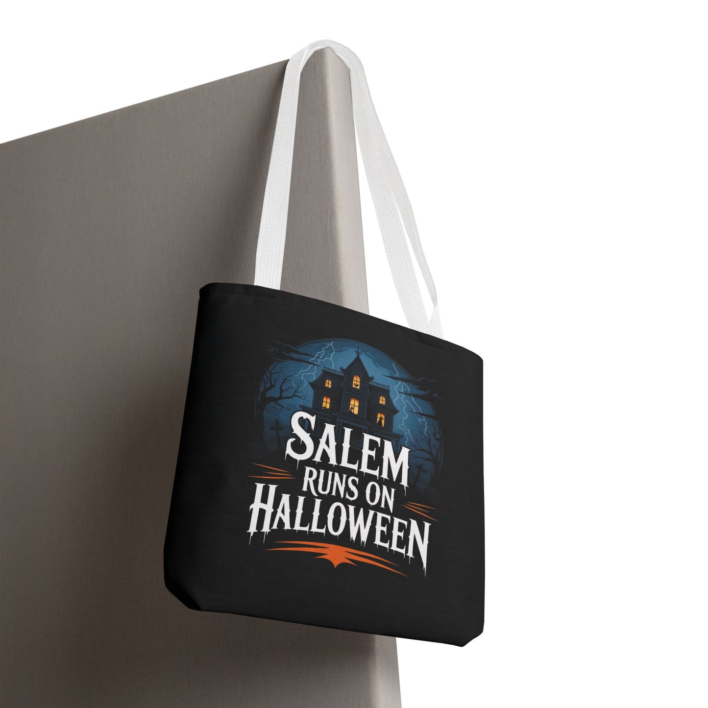 Salem Runs on Halloween Tote Bag (AOP)