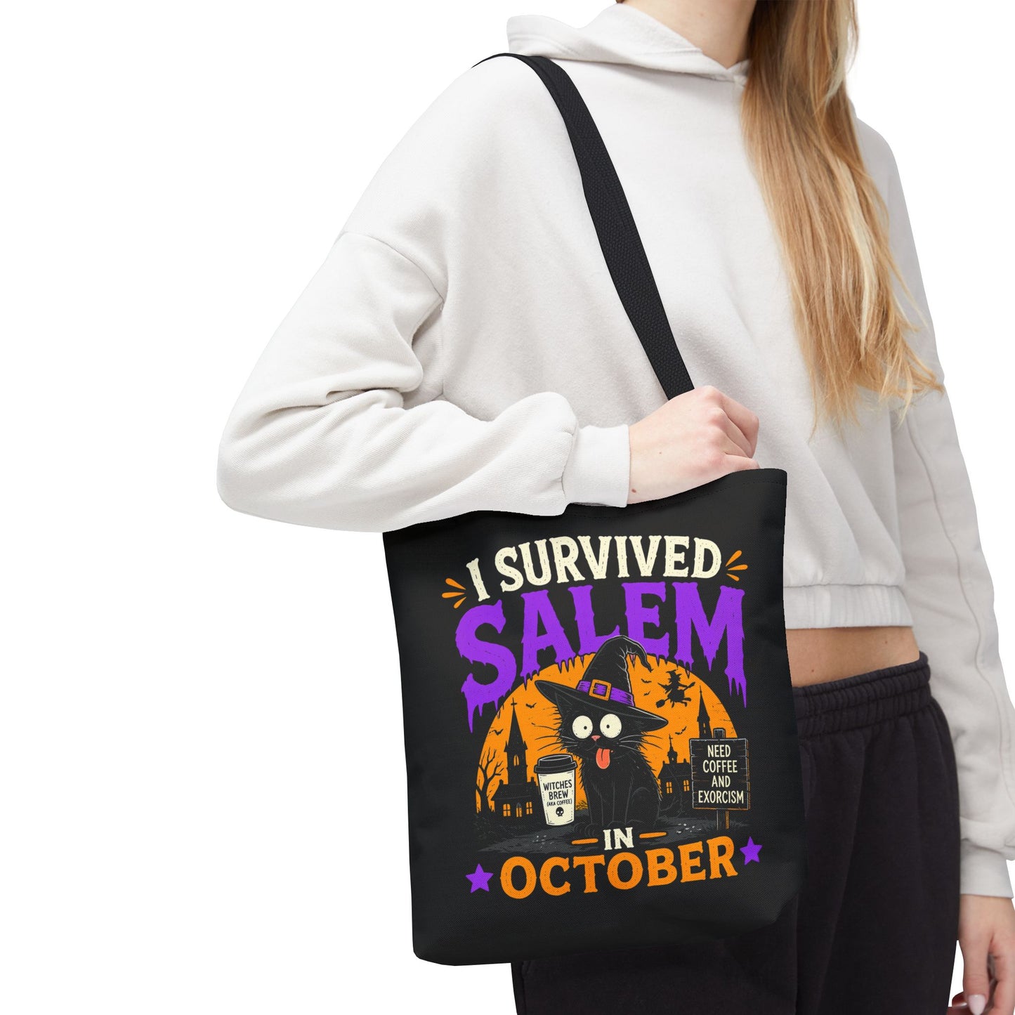 Survived Salem Cat - Tote Bag (AOP)
