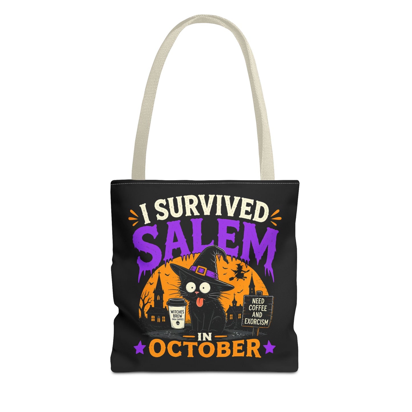 Survived Salem Cat - Tote Bag (AOP)