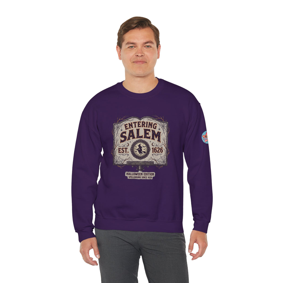 Spooky Entering Salem Unisex Heavy Blend™ Crewneck Sweatshirt