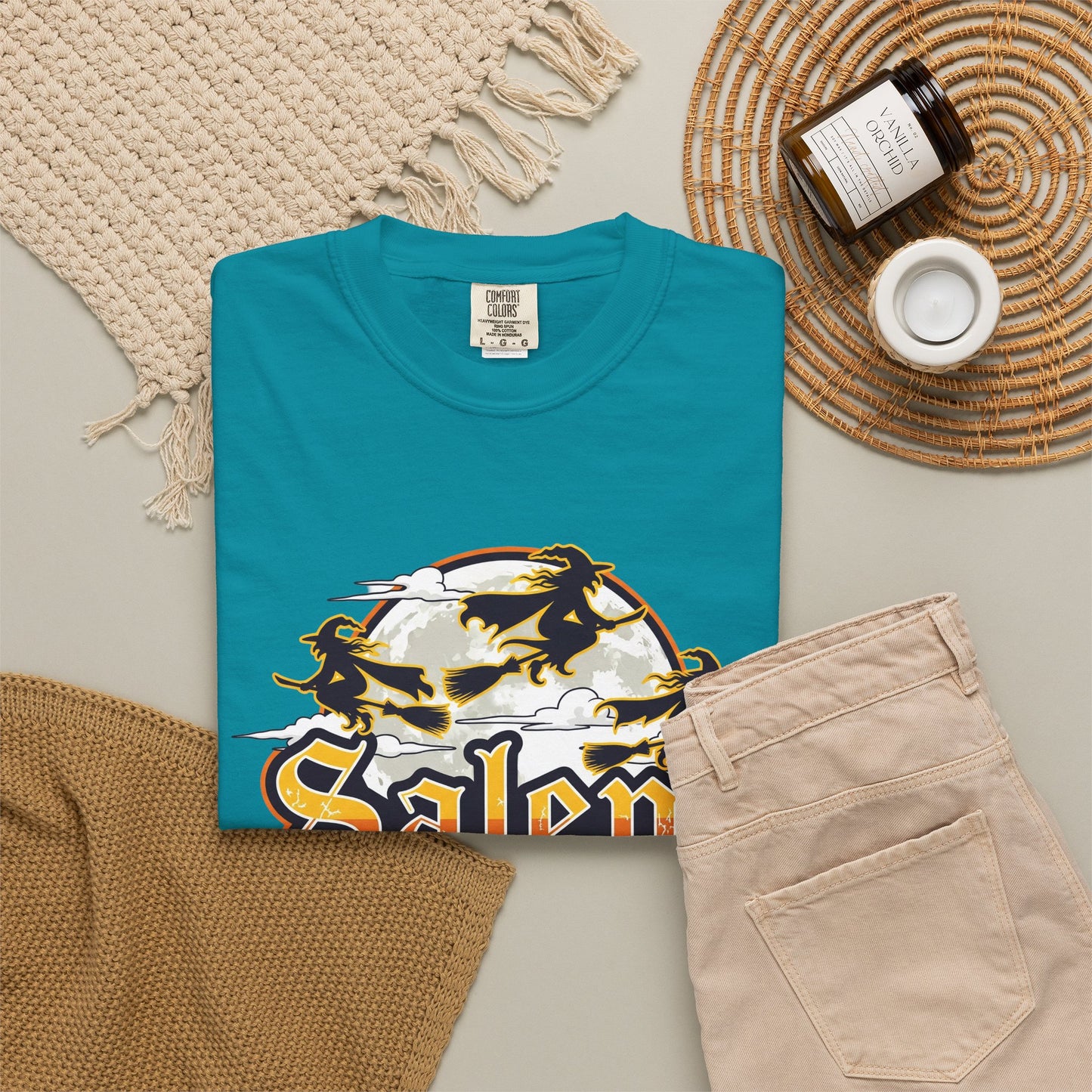 SALEM LOGO Unisex Garment-Dyed T-shirt