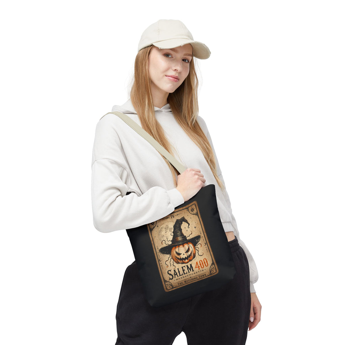 PUNKIN TAROT Tote Bag (AOP) – alternate view | SalemFootsteps
