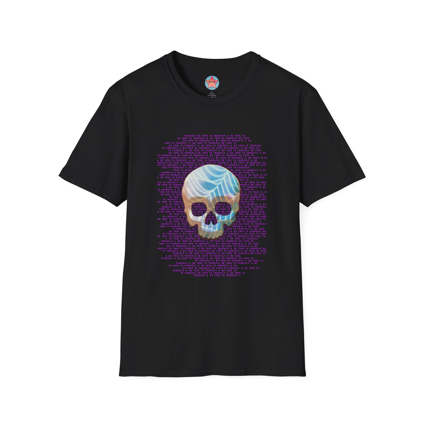 BE TRUE TO YOURSELF SKULL PURPLE Unisex Softstyle T-Shirt