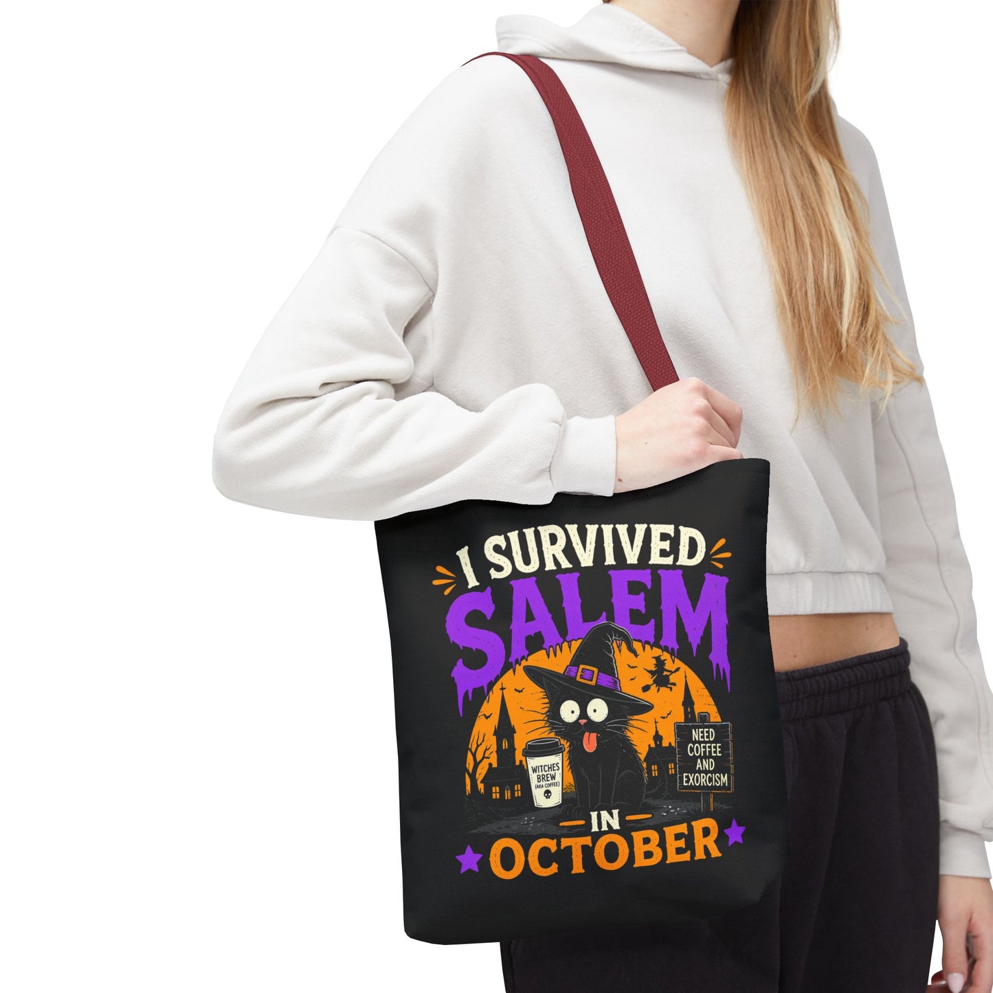 Survived Salem Cat - Tote Bag (AOP)