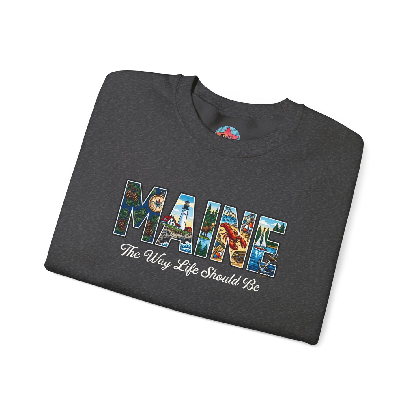MAINE: The Way Life Should Be - Unisex Heavy Blend™ Crewneck Sweatshirt