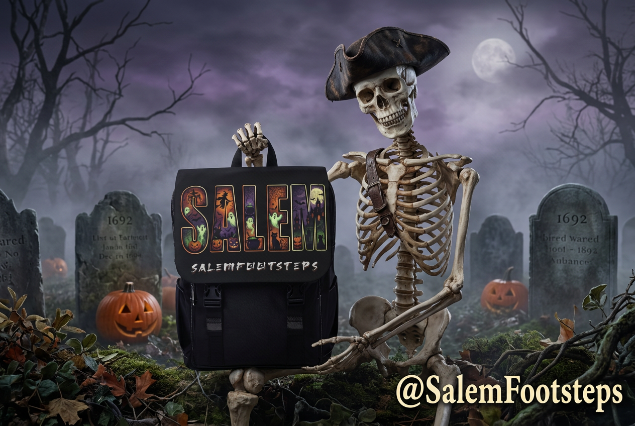 SALEM SPOOKY Unisex Casual Shoulder Backpack