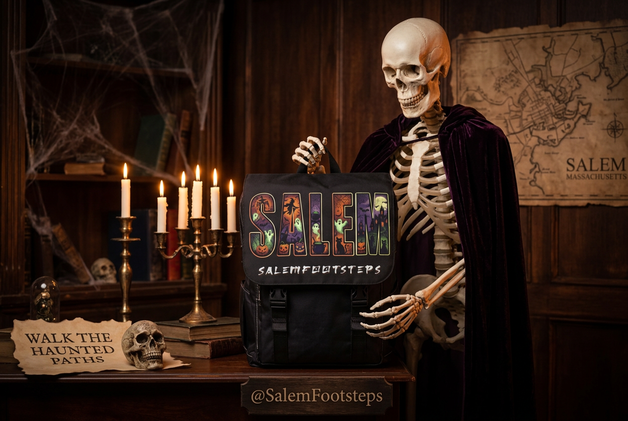 SALEM SPOOKY Unisex Casual Shoulder Backpack