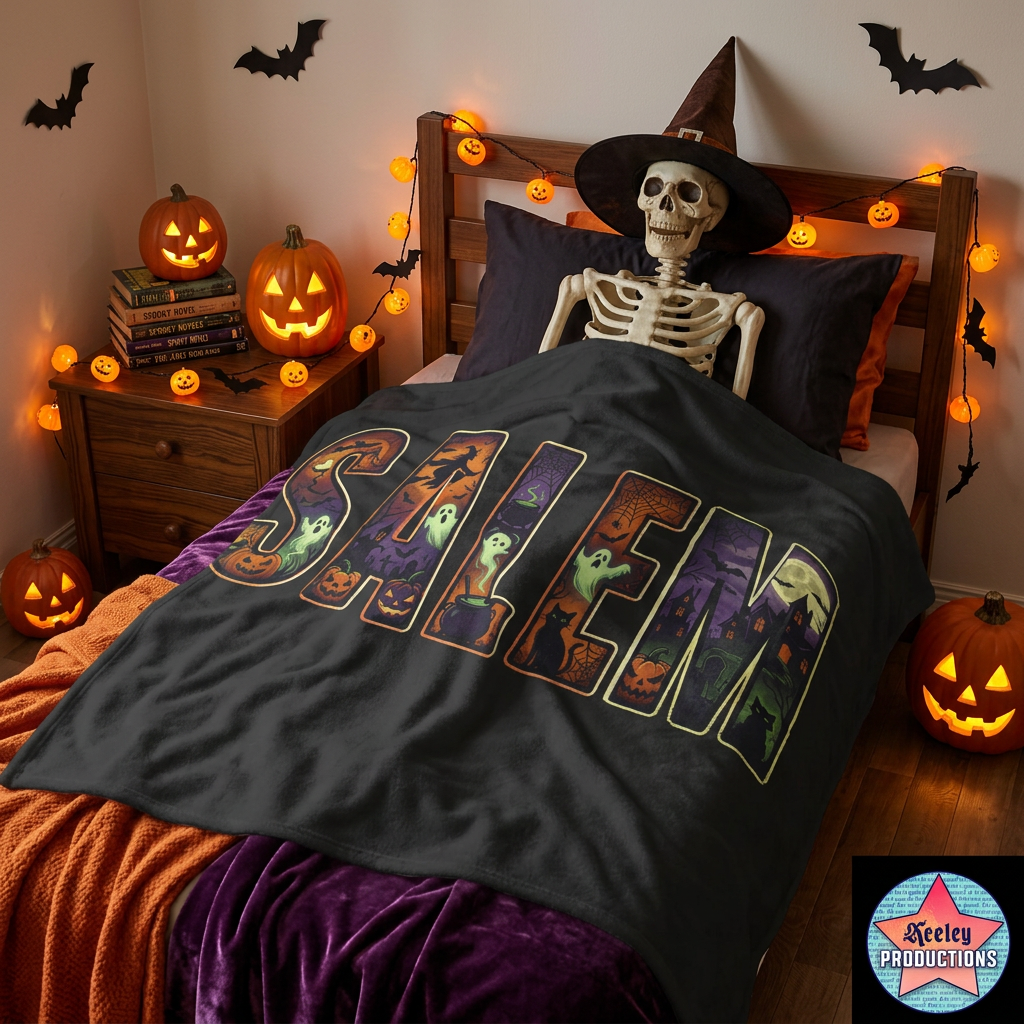 SALEM Spooky Velveteen Plush Blanket