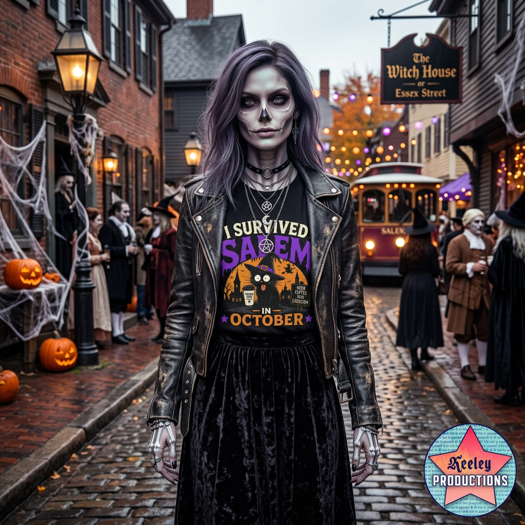 Survived Salem Cat - Unisex Garment-Dyed T-Shirt – alternate product view 7