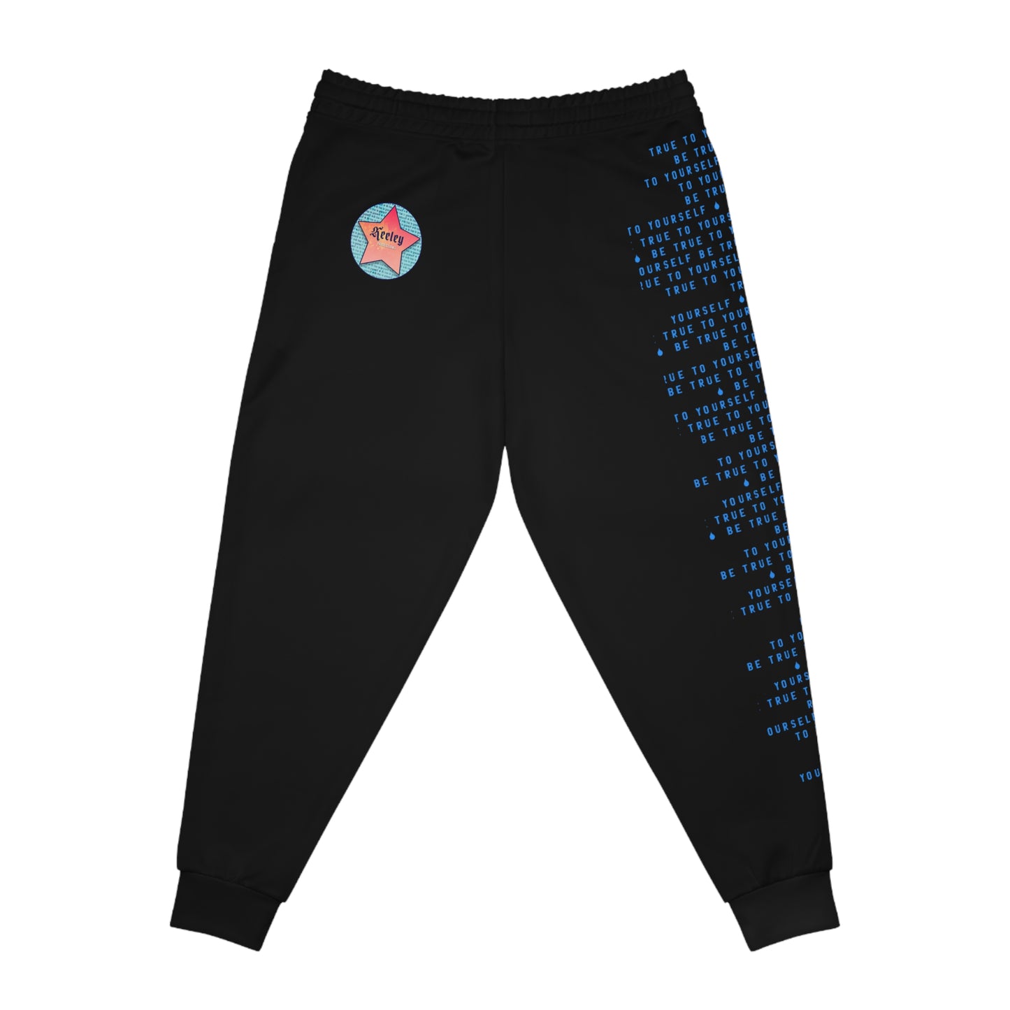 BE TRUE TO YOURSELF SKULL BLUE Athletic Joggers (AOP)