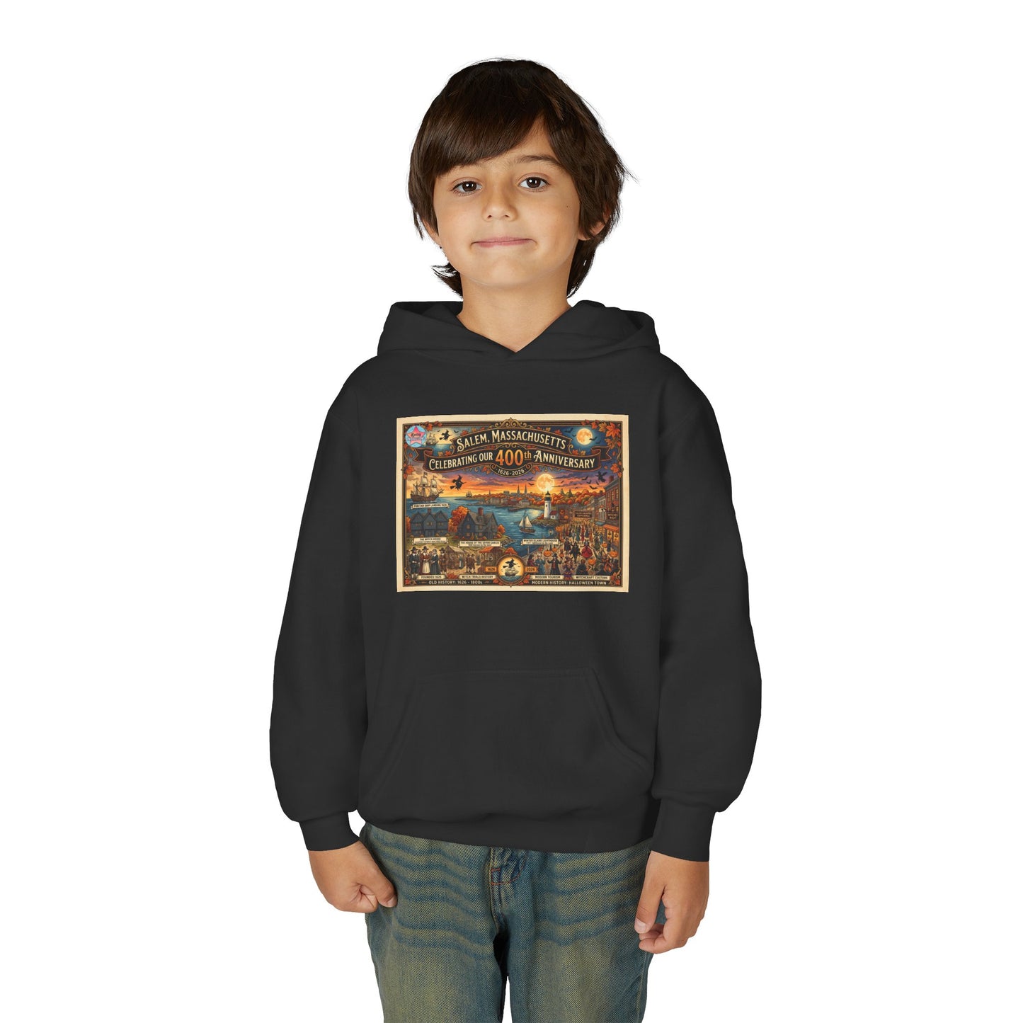 SALEM 400 Youth Heavy Blend Hooded Sweatshirt (More Colors)