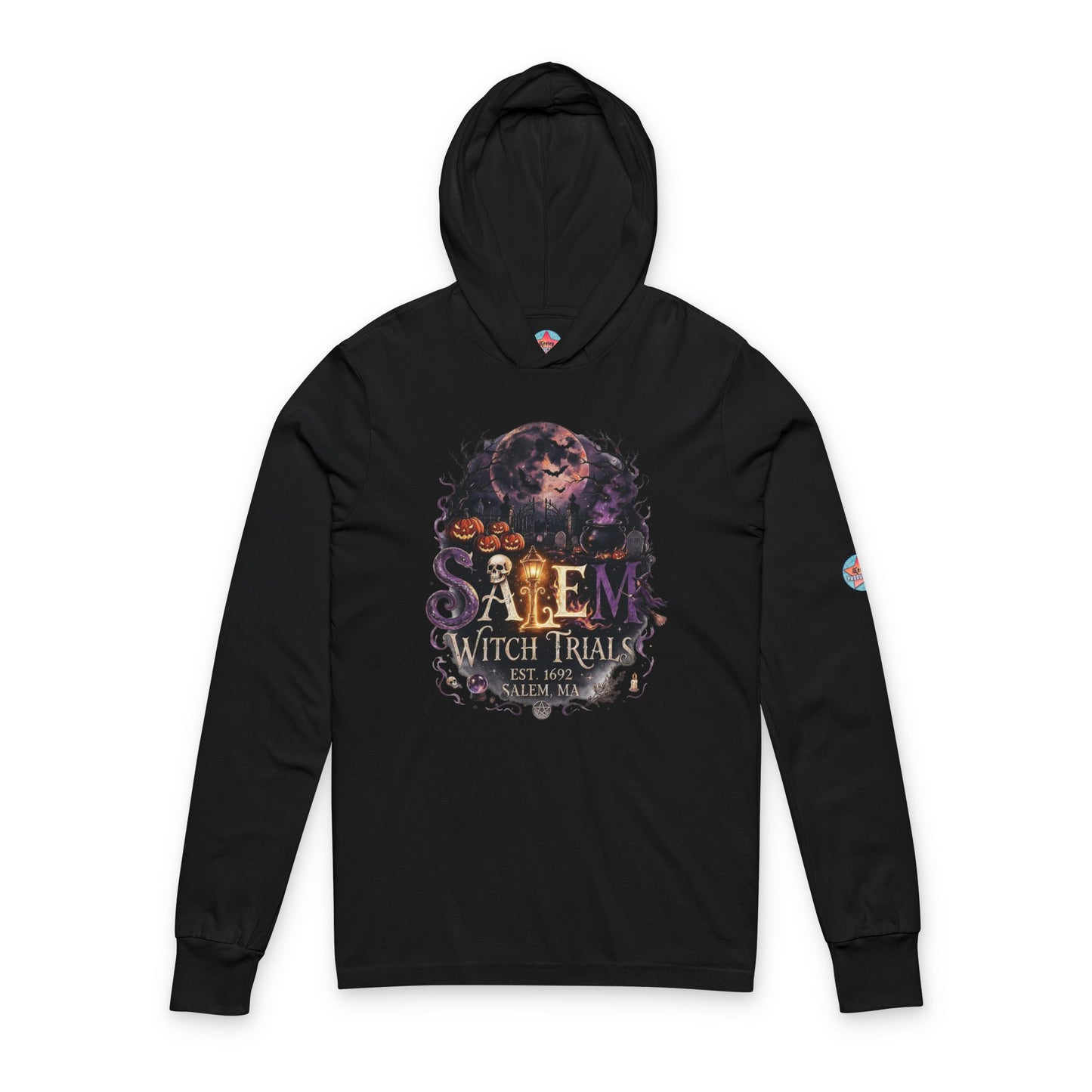 SALEM WITCH TRIALS Unisex Hooded Long Sleeve Tee