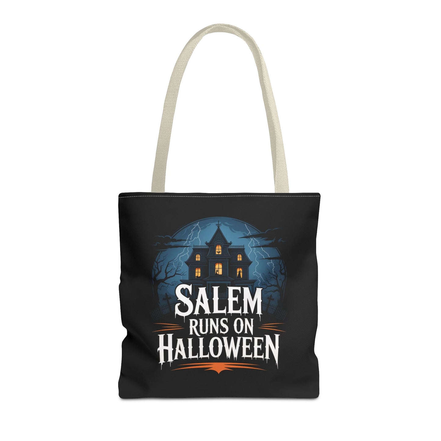 Salem Runs on Halloween Tote Bag (AOP)