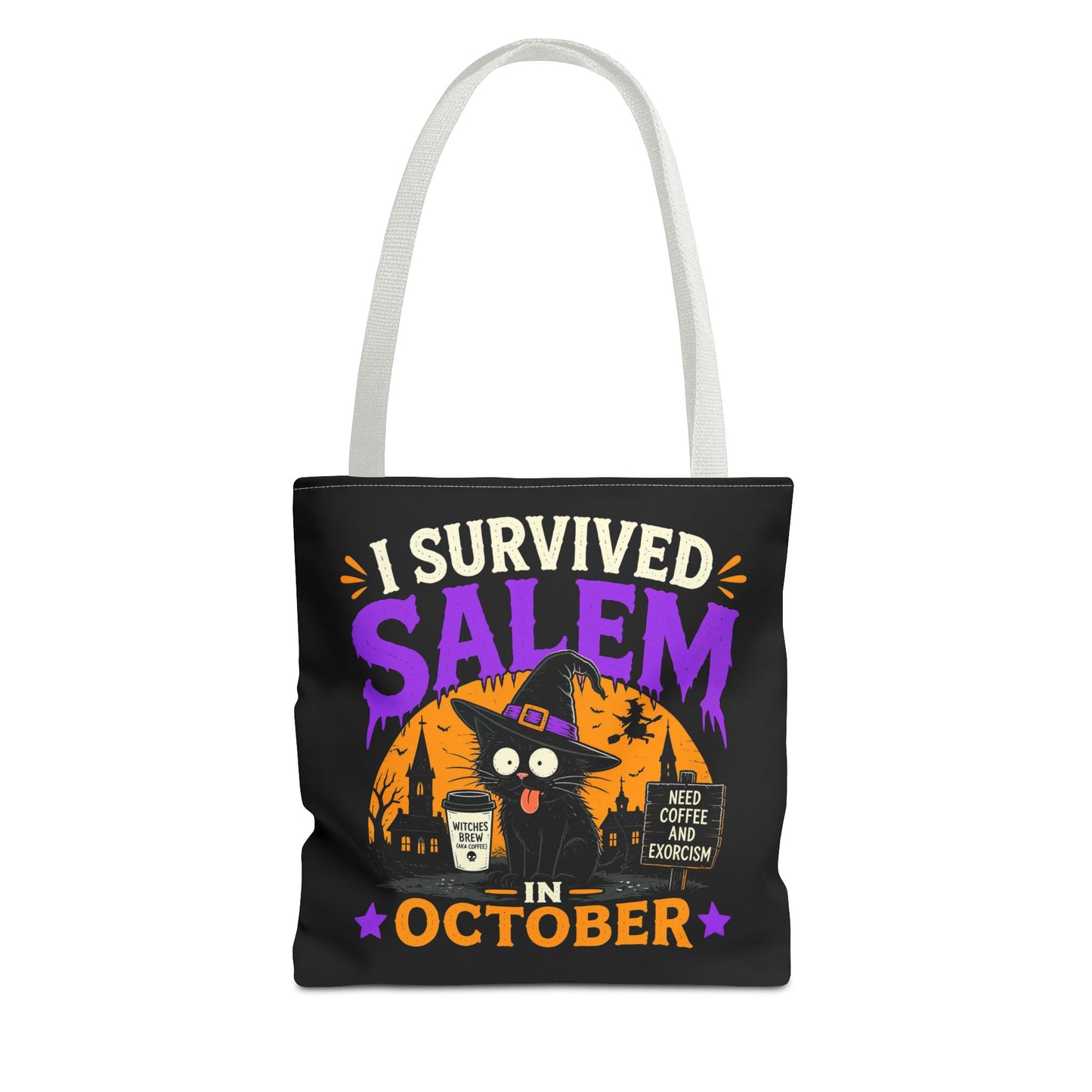 Survived Salem Cat - Tote Bag (AOP)