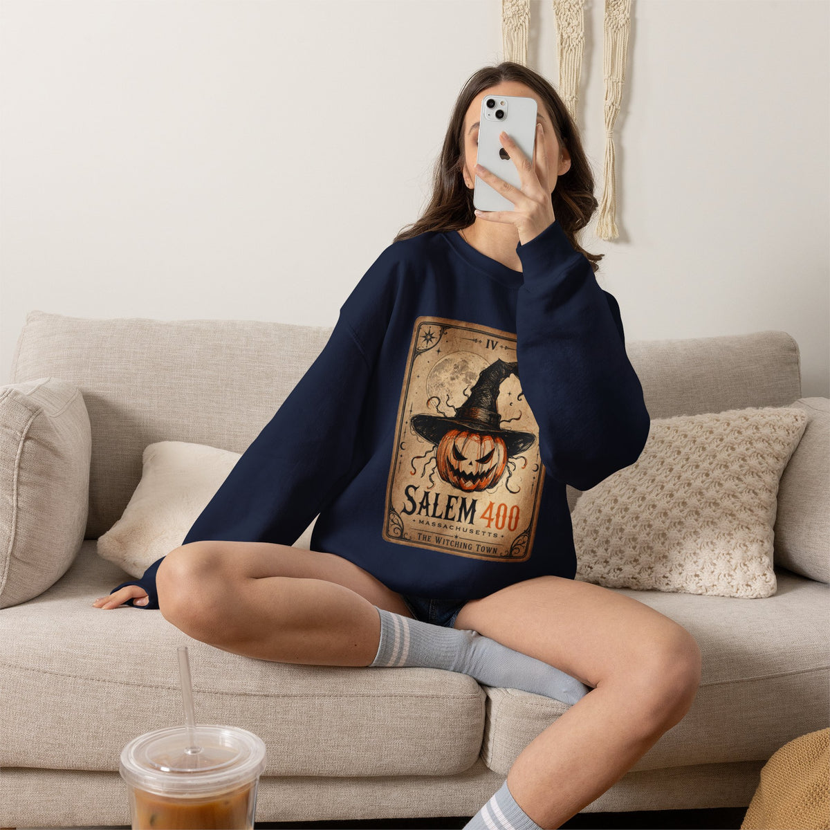 PUNKIN TAROT Unisex Heavy Blend™ Crewneck Sweatshirt – alternate view | SalemFootsteps