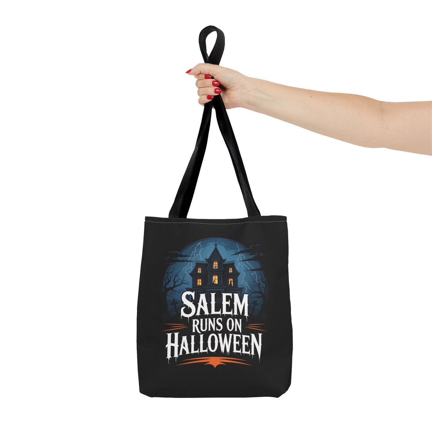 Salem Runs on Halloween Tote Bag (AOP)