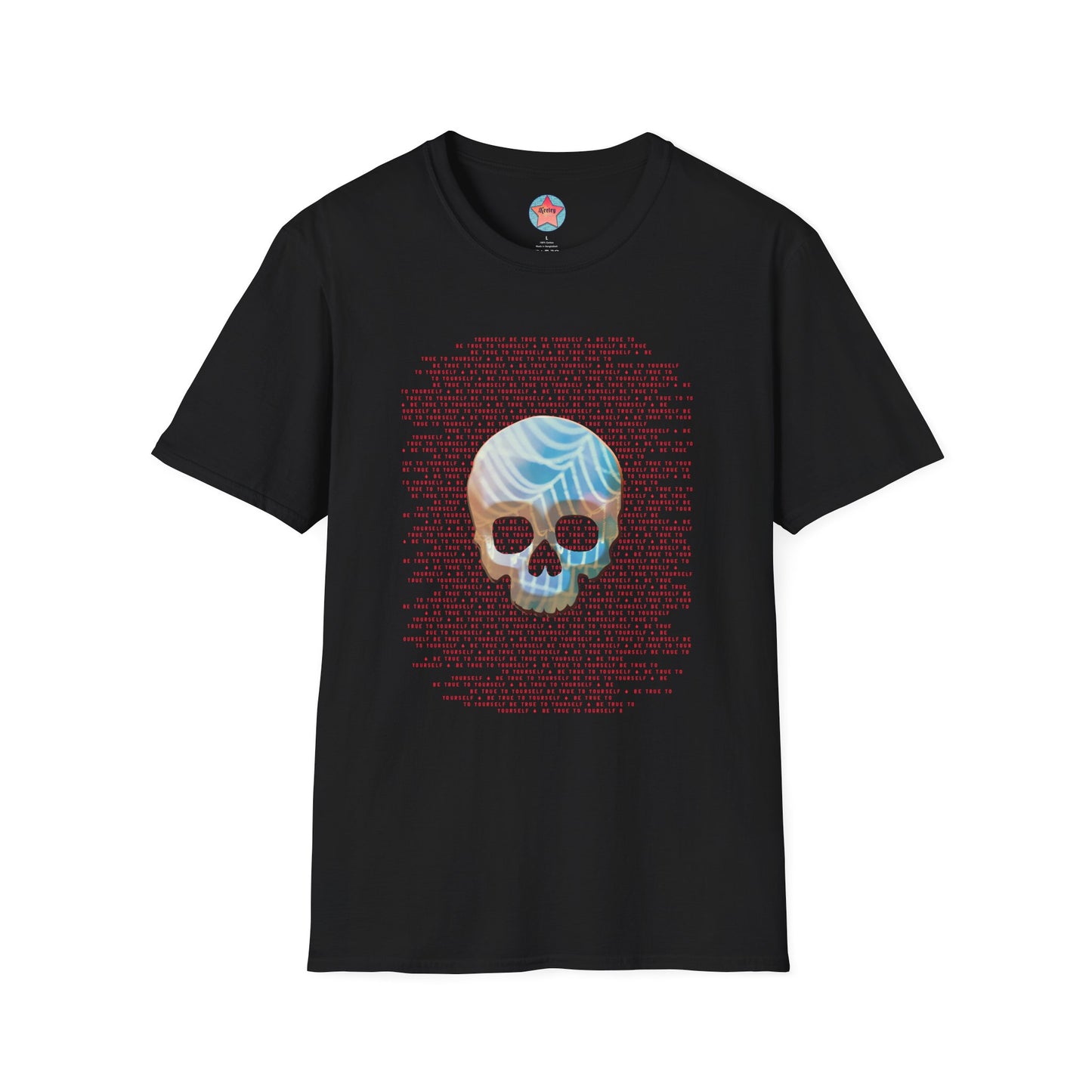 BE TRUE TO YOURSELF SKULL RED Unisex Softstyle T-Shirt