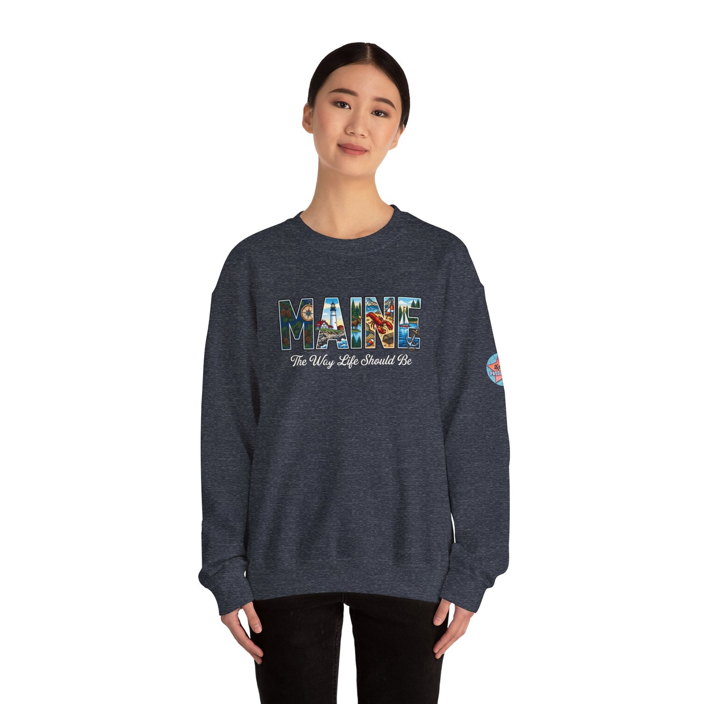 MAINE: The Way Life Should Be - Unisex Heavy Blend™ Crewneck Sweatshirt