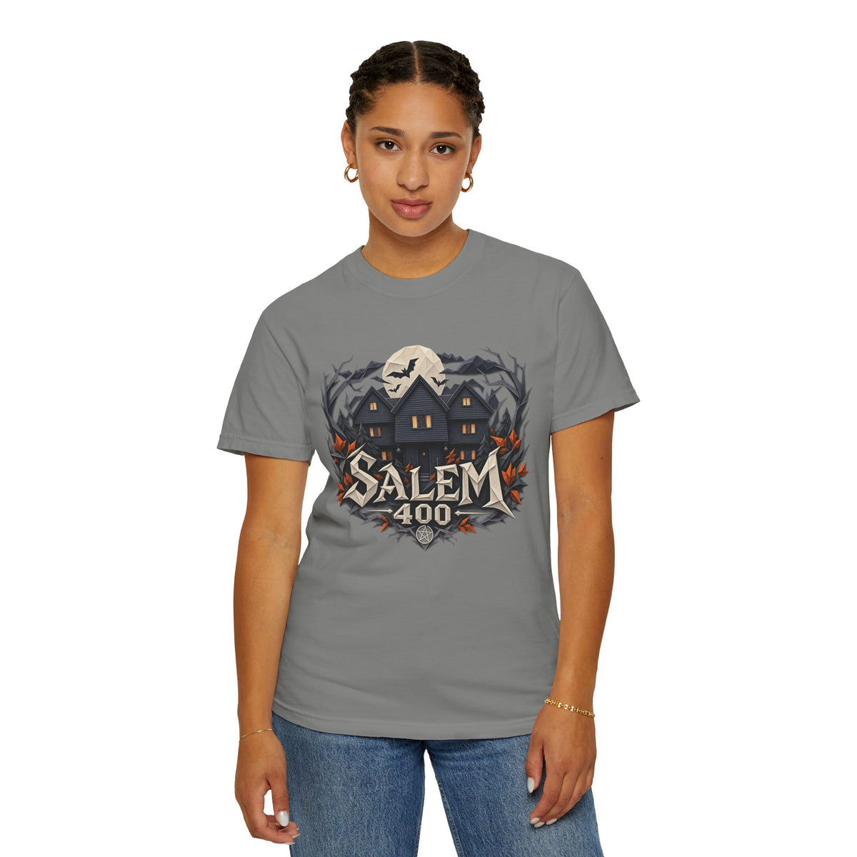 Salem 400 Witch House - Unisex Garment-Dyed T-shirt