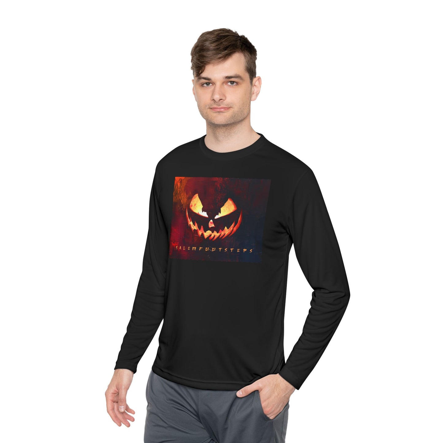 SUNSET HALLOWEEN Unisex Lightweight Long Sleeve Tee