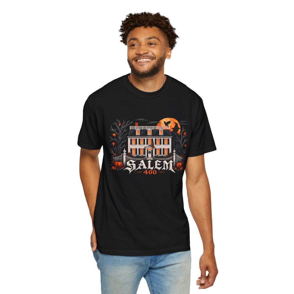 Salem 400 Ropes Mansion - Unisex Garment-Dyed T-shirt