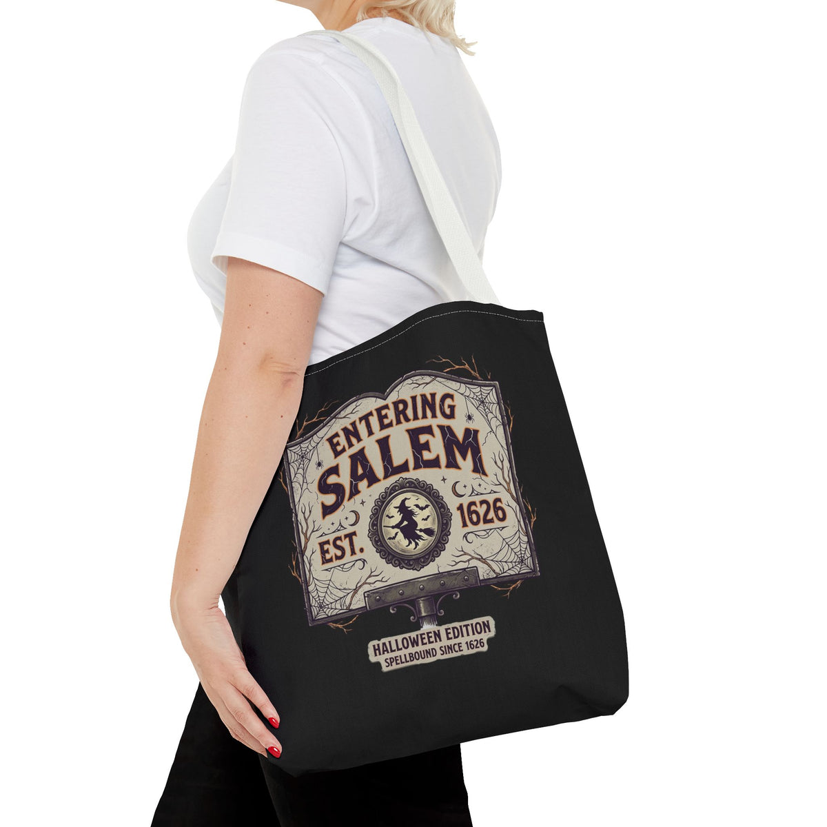 Spooky Entering Salem Tote Bag (AOP)