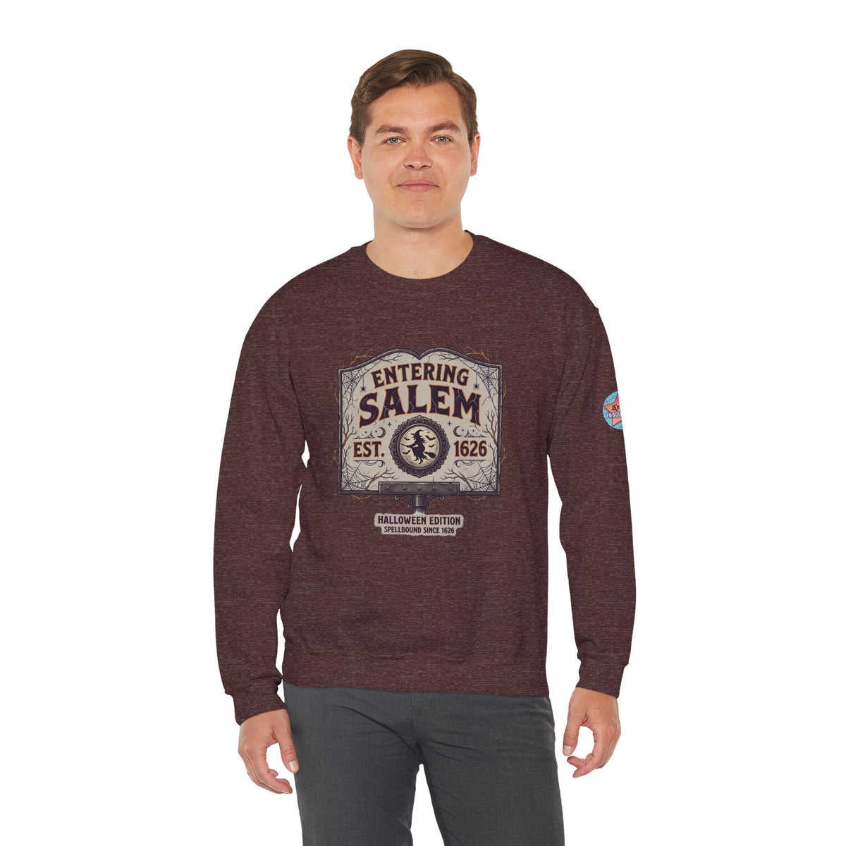 Spooky Entering Salem Unisex Heavy Blend™ Crewneck Sweatshirt