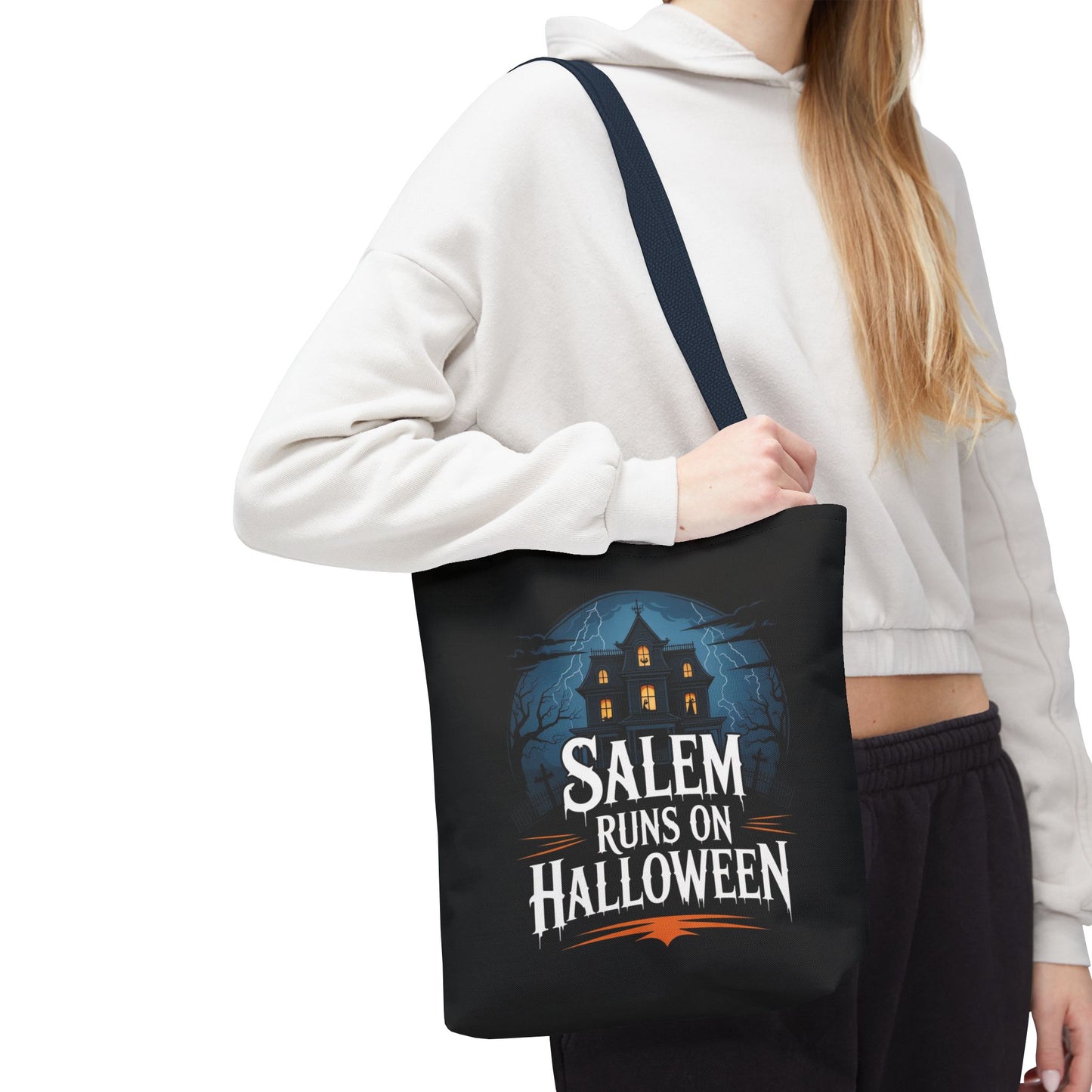 Salem Runs on Halloween Tote Bag (AOP)
